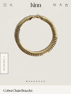 Gold Cobra Chain Bracelet
